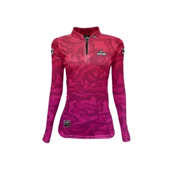 CAMISETA MANGA LONGA COM PROTECAO UV 50 FEMININA ROSA TAM. GG