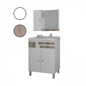 ARMARIO PARA BANHEIRO 60CM BRANCO/MALBEC