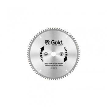 DISCO DE SERRA CIRCULAR PARA MADEIRA COM VIDEA (7.1/4\") 180X20MM 60 DENTES GOLD