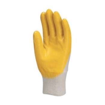 LUVA MALHA REVESTIDA LATEX NITRILICO AMARELA 9 G -7027/J-NI01510