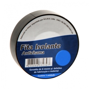 FITA ISOLANTE PRETA 19MMX5,0M