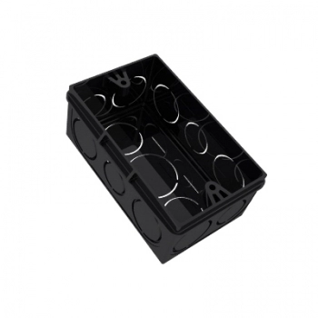 CAIXA LUZ PLASTICA PARA PAREDE 4X2 PRETA