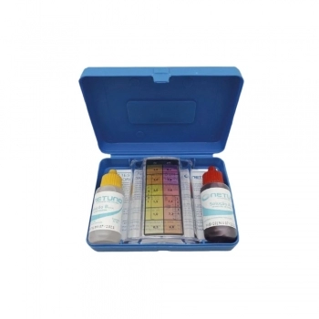KIT TESTE PARA PISCINA MEDE CLORO + PH COM ESTOJO