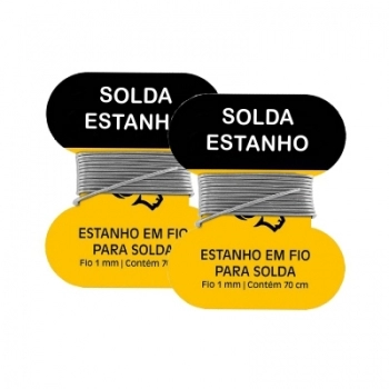 SOLDA ESTANHO BLISTER COM 2 CARTELAS DE 70CM
