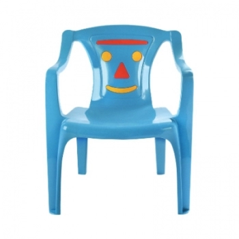 CADEIRA POLTRONA PLASTICA INFANTIL AZUL