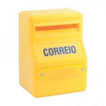 CAIXA DE CORREIO PLASTICA PARA GRADE AMARELA