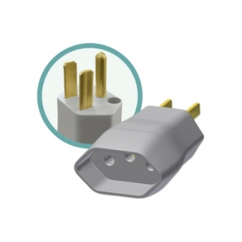 ADAPTADOR PLUGUE 2P+T INVERSO CINZA 148 - 39200