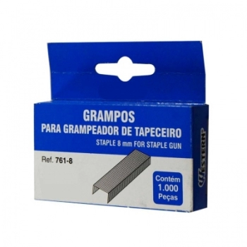 GRAMPO PARA GRAMPEADOR 8MM CAIXA COM 1.000UN
