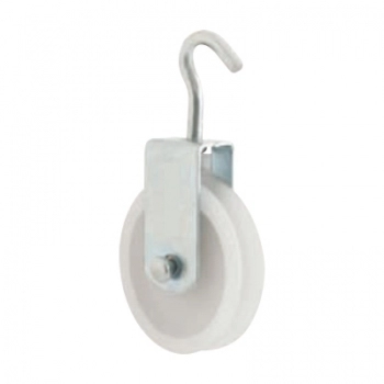 ROLDANA PLASTICA COM GANCHO 08CM