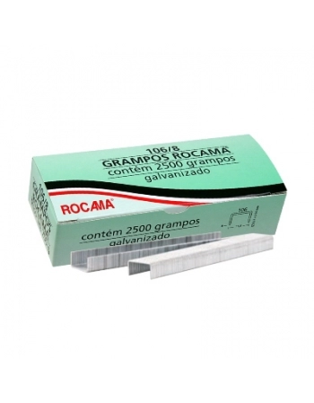 GRAMPO PARA GRAMPEADOR ROCAMA 106/8 08MM CAIXA COM 2500UN