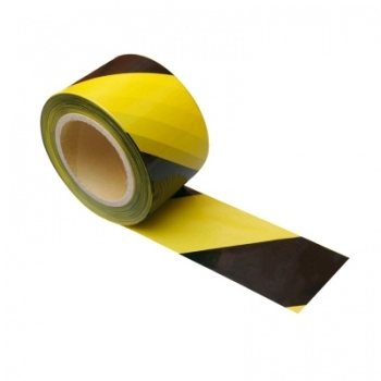 FITA ZEBRADA PRETO E AMARELO 100M