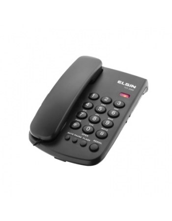 TELEFONE COM FIO PRETO SEM IDENTIFICADOR MESA