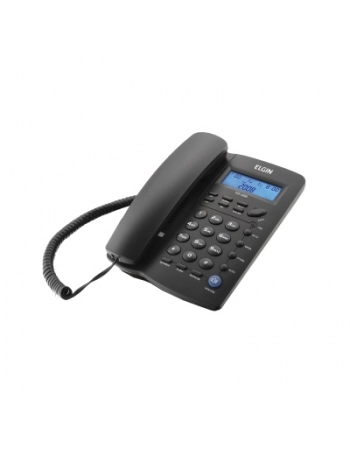 TELEFONE COM FIO PRETO COM IDENTIFICADOR