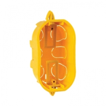 CAIXA LUZ PLASTICA PARA GESSO 4X2 AMARELA