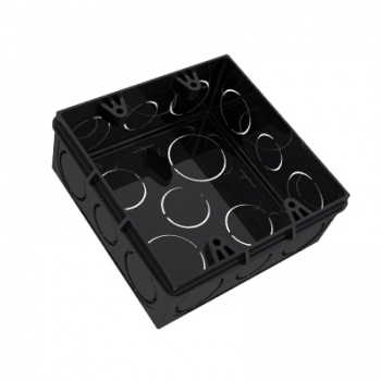 CAIXA LUZ PLASTICA PARA PAREDE 4X4 PRETA