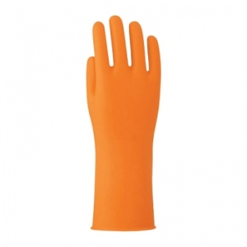 LUVA LATEX NATURAL LARANJA REFORCADA 8 M DA208D