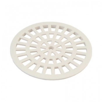 GRELHA PLASTICA REDONDA BRANCA 100MM PARA CAIXA SIFONADA E RALO
