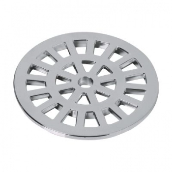 GRELHA PLASTICA REDONDA CROMADA 100MM PARA CAIXA SIFONADA E RALO