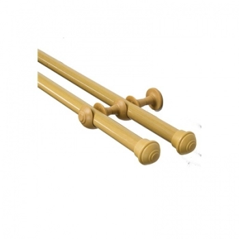 KIT VARAO PARA CORTINA DUPLO MARFIM 2,0M