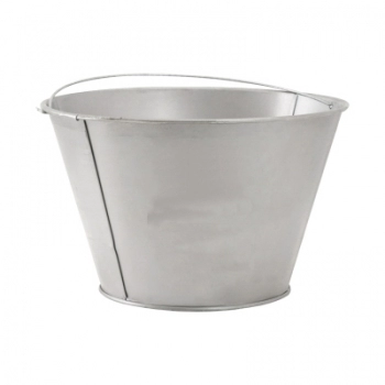 BALDE PEDREIRO METALICO POP VERNIZADO PRATA 10L