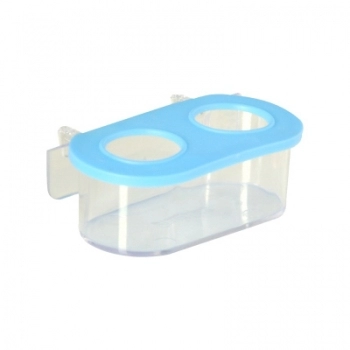 COMEDOURO PLASTICO PARA AVES 02 FUROS