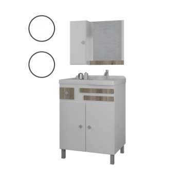 ARMARIO PARA BANHEIRO 60CM BRANCO/BRANCO