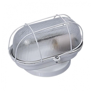 LUMINARIA TARTARUGA OVAL METAL/VIDRO 1 LAMPADA BRANCA