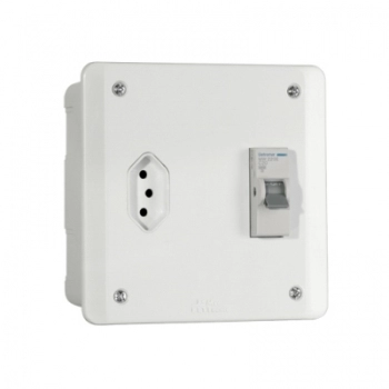 CAIXA PARA AR CONDICIONADO EMBUTIR C/ TOM. 20A C/ DISJ. 20A 89071