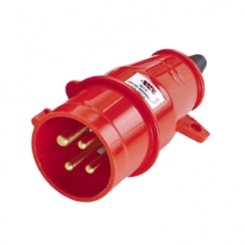 PLUGUE PINO INDUSTRIAL 3P+T 16A VERMELHO 380/440V 5016