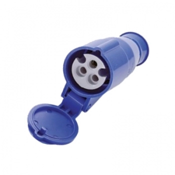 ACOPLAMENTO INDUSTRIAL 2P+T 16A AZUL 200/250V 0216