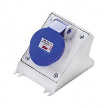 TOMADA INDUSTRIAL SOBREPOR 2P+T 32A AZUL 200/250V 2132