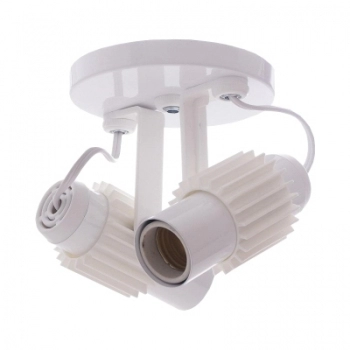 SPOT COM ALETA BRANCA 2 LAMPADA CORPO BRANCO