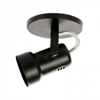 SPOT REPUXADO PRETO 1 LAMPADA