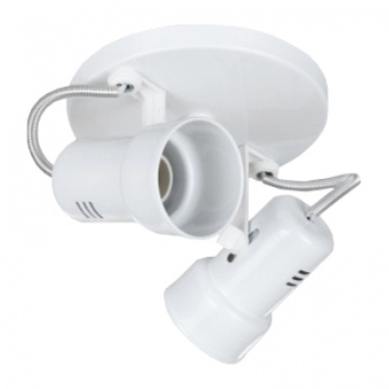 SPOT REPUXADO BRANCO 2 LAMPADAS