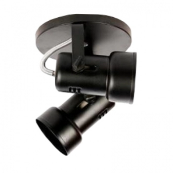 SPOT REPUXADO PRETO 2 LAMPADAS