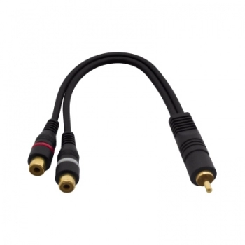 CABO RCA Y AUTOMOTIVO 1 MACHO 2 FEMEAS 25CM 5MM 81050