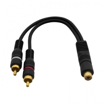 CABO RCA Y AUTOMOTIVO 2 MACHOS 1 FEMEA 25CM 5MM 81051