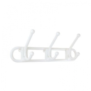 CABIDE PLASTICO 3 GANCHOS GRANDE BRANCO 501-2