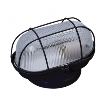 LUMINARIA TARTARUGA OVAL METAL/VIDRO 1 LAMPADA PRETA