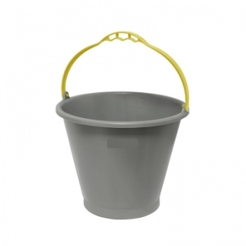 BALDE PEDREIRO PVC 12L REFORCADO CINZA