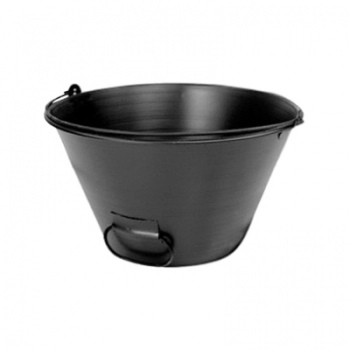 BALDE PEDREIRO METALICO PRETO 10L