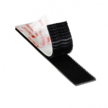 FIXADOR DE CONTATO (VELCRO) AUTOADESIVO 2,5X10CM PT COM 2 CONJUNTOS