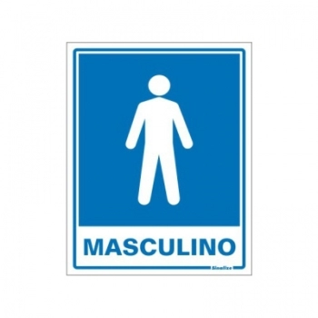 PLACA DE SINALIZACAO 15X20CM BANHEIRO MASCULINO 420AC