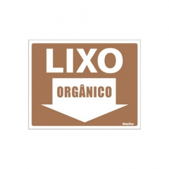 PLACA DE SINALIZACAO 15X20CM LIXO ORGANICO 420AP