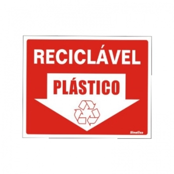 PLACA DE SINALIZACAO 15X20CM RECICLAVEL PLASTICO 420AQ