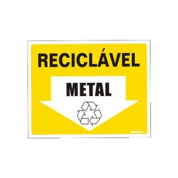 PLACA DE SINALIZACAO 15X20CM RECICLAVEL METAL 420AU