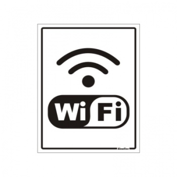 PLACA DE SINALIZACAO 15X20CM WIFI 420AV