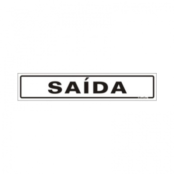 PLACA DE SINALIZACAO 5X25CM SAIDA 200AE