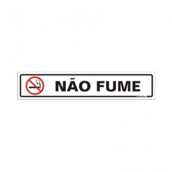 PLACA DE SINALIZACAO 5X25CM NAO FUME 200AJ