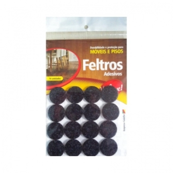 FELTRO ANTI RISCO REDONDO PRETO 45MM COM 04 UN 1785